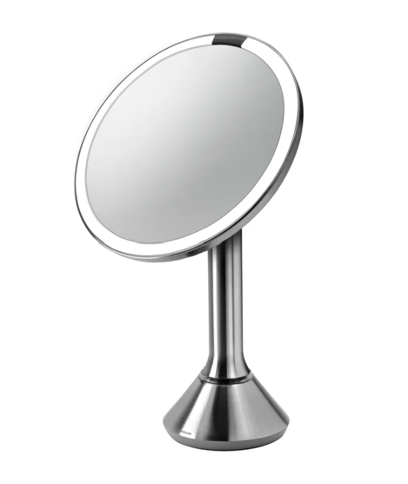 simplehuman 8” Round LED Sensor Mirror with 5x and 10x Magnification