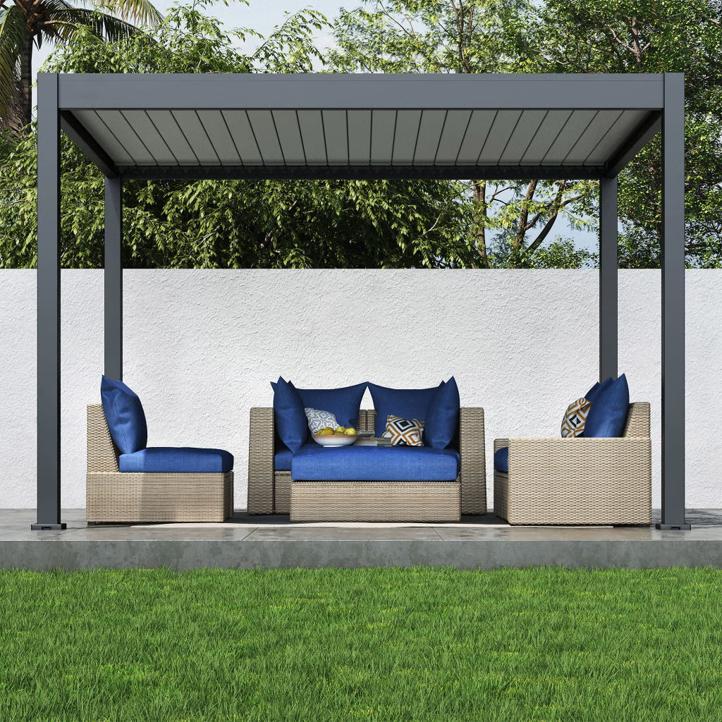 Paragon Lugano Louvered Aluminum Pergola 12' x 14'