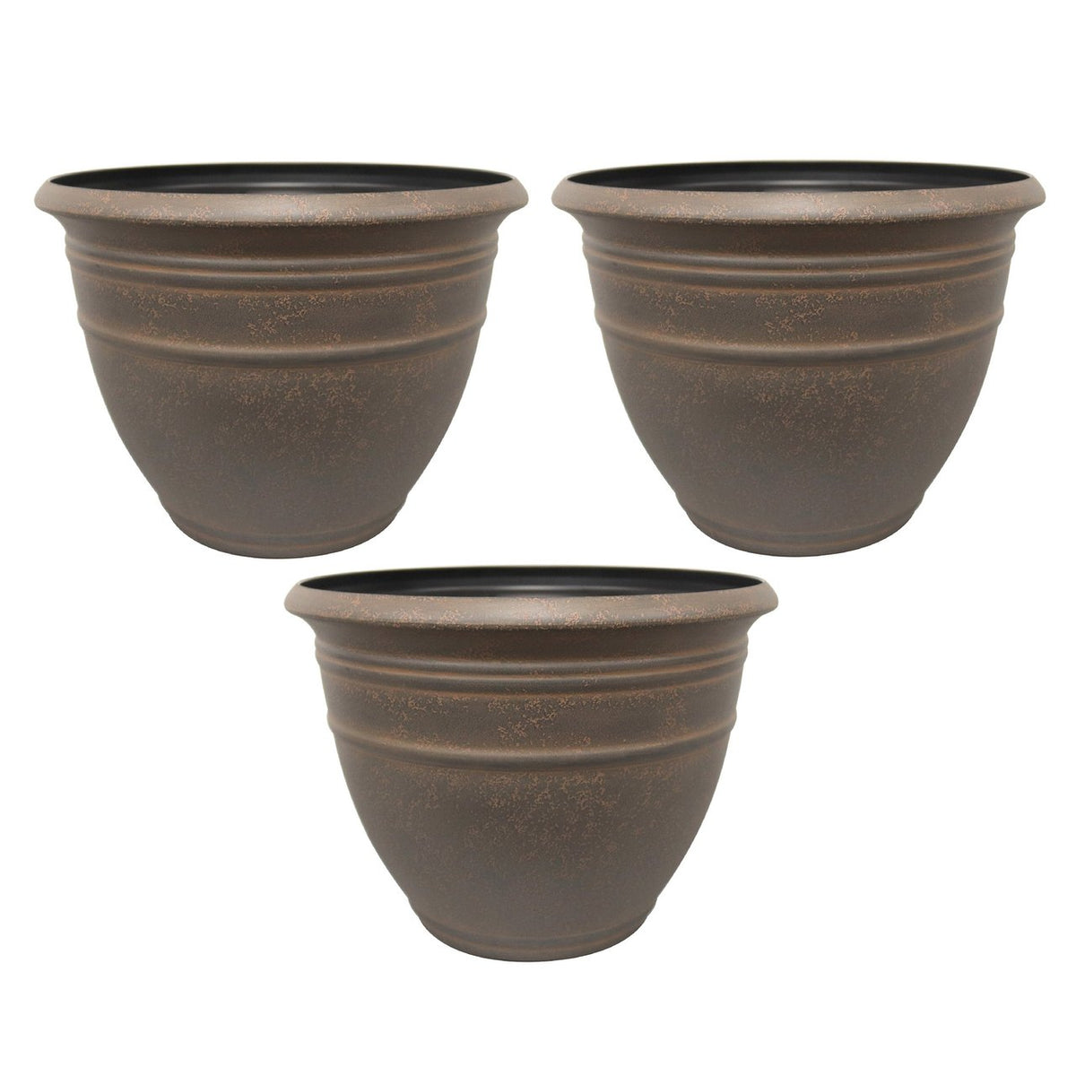 14.5" Hudson Resin Planter, 3-Pack