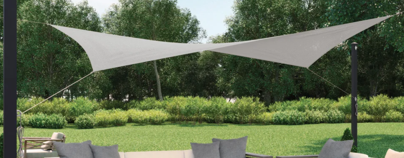 13X7 RECTANGLE SHADE SAIL - Light Gray