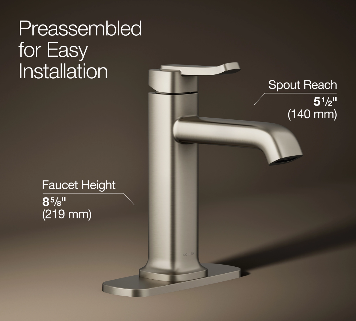 KOHLER CORDATE BRUSHED