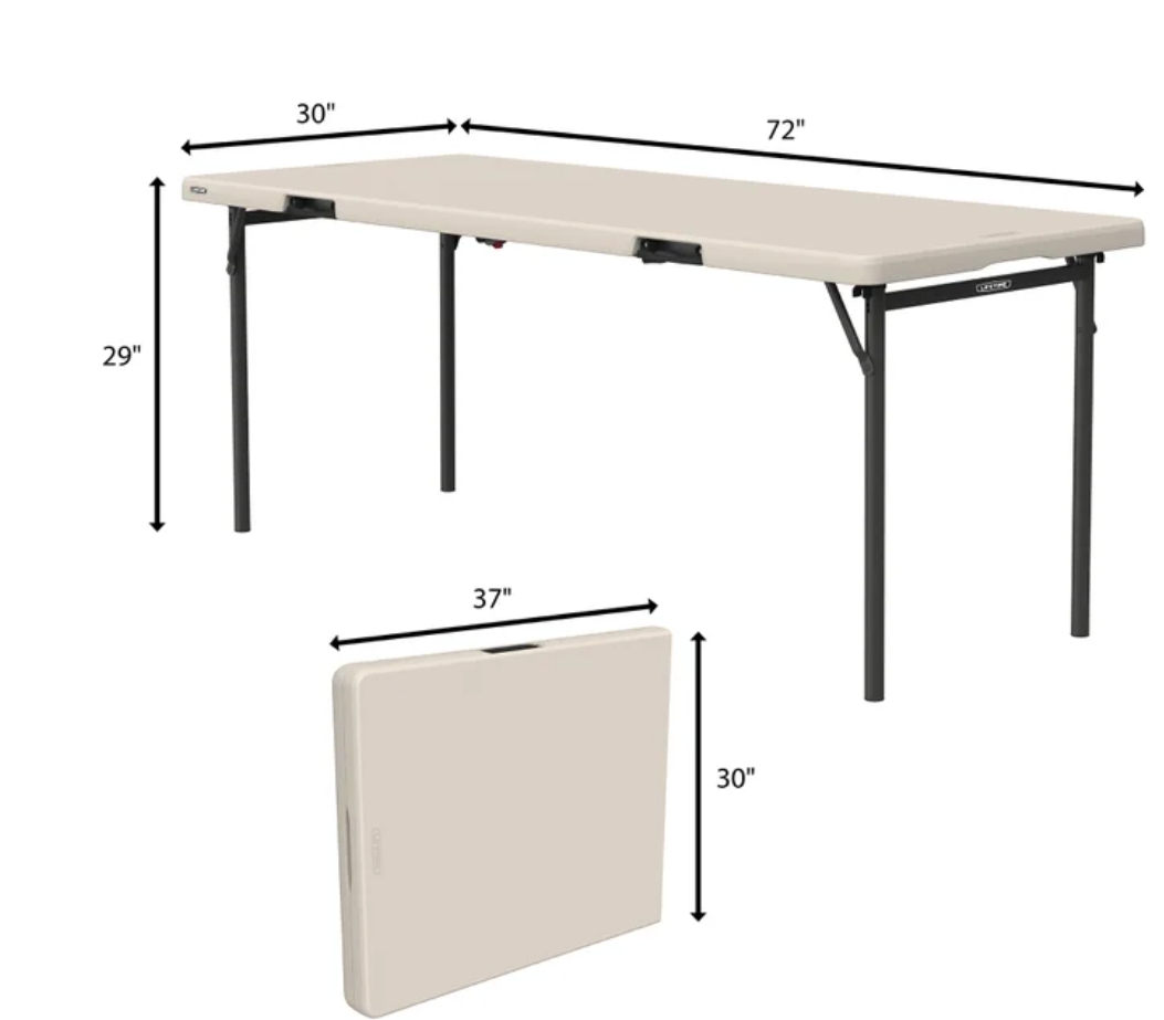 LIFETIME 6' FOLD N HALF