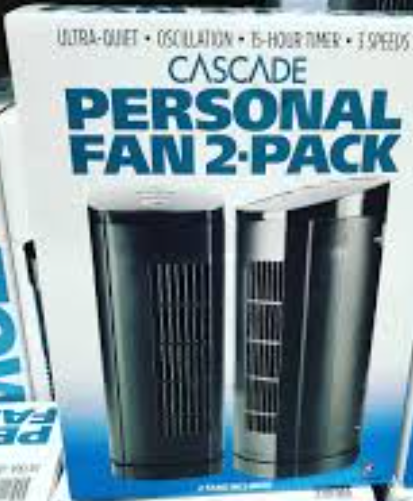 CASCADE 2PK PERSONAL FAN