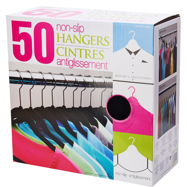 50PK FLOCKED HANGERS