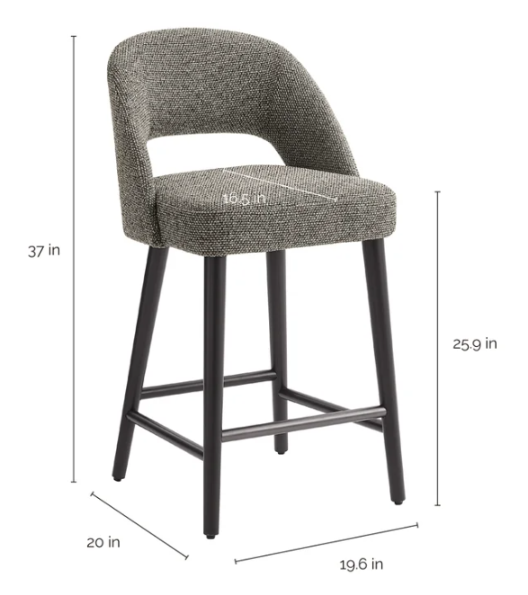 LILAH BROWN CH STOOL 2PK