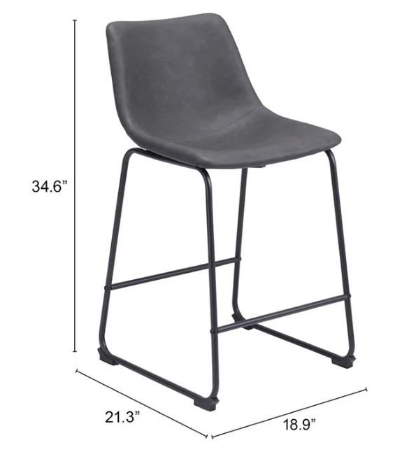 KAI 24" STOOL 2PK - GRAY
