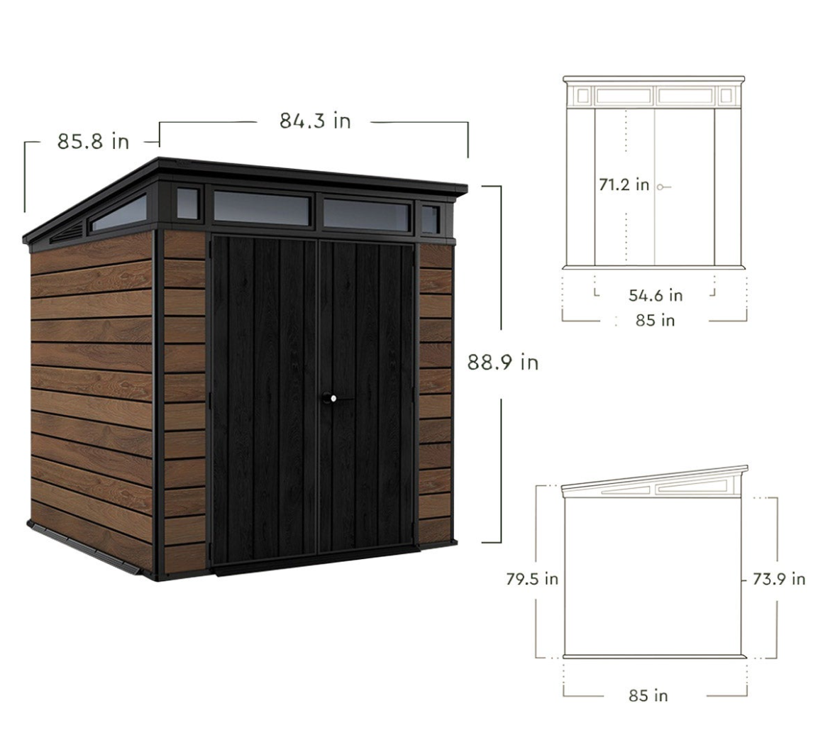 KETER PENT 7X7 WALNUT