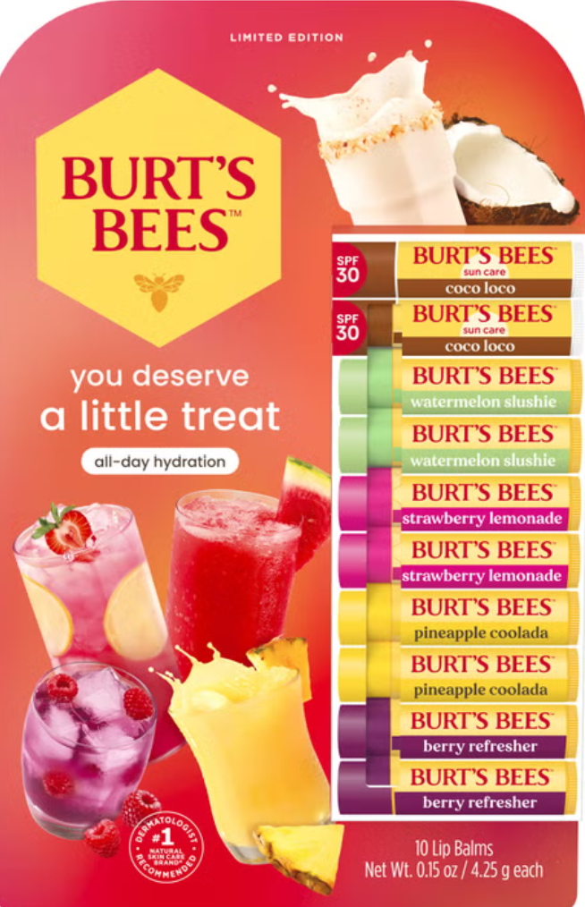 BURTS BEES 10PK LIP BALM