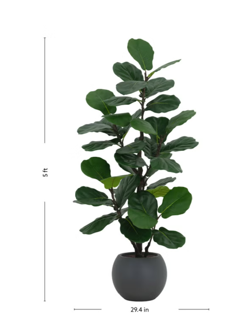 FAUX 5' SLIM FIG TREE