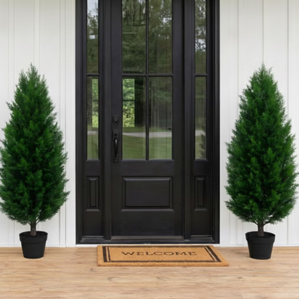 FAUX 4' CEDAR TREE 2PK