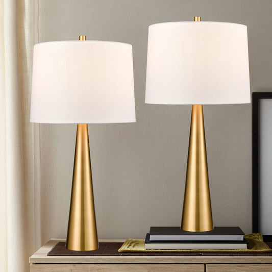 AUSTIN T LAMP 2PK BRASS