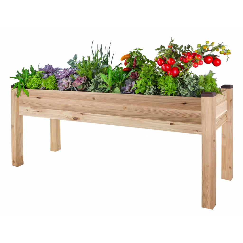 ELEVATED CEDAR PLANTER 23" x 72" x 30”