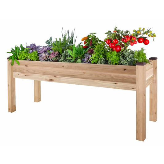 ELEVATED CEDAR PLANTER 23" x 72" x 30”
