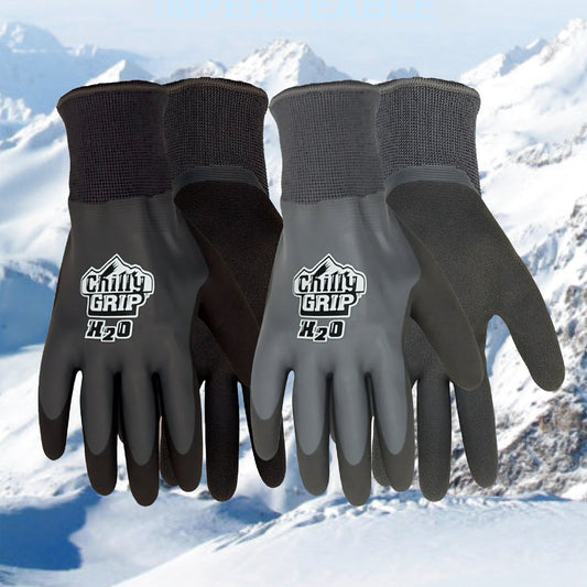 Chilly Grip H2O Waterproof Winter Work Gloves, 4 Pairs