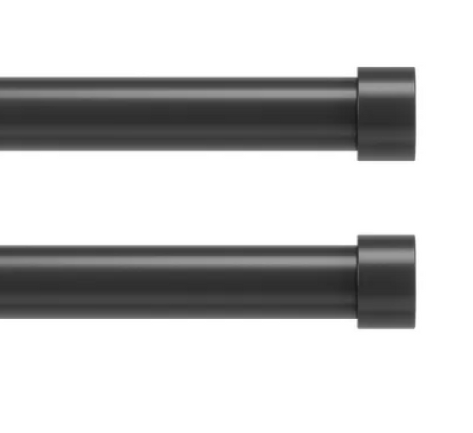 UMBRA CURTAIN ROD 2 PK - BLACK