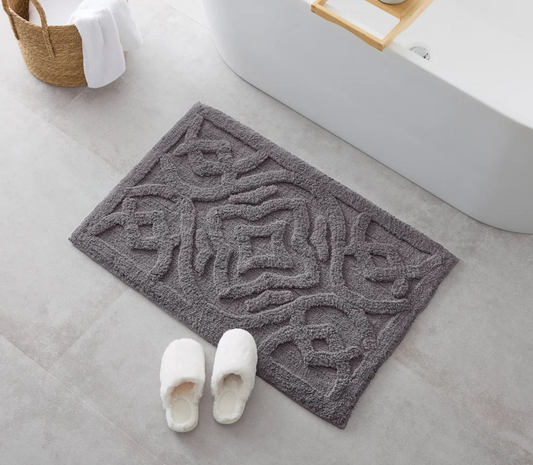 TUFTED BATH MAT GUNMETAL