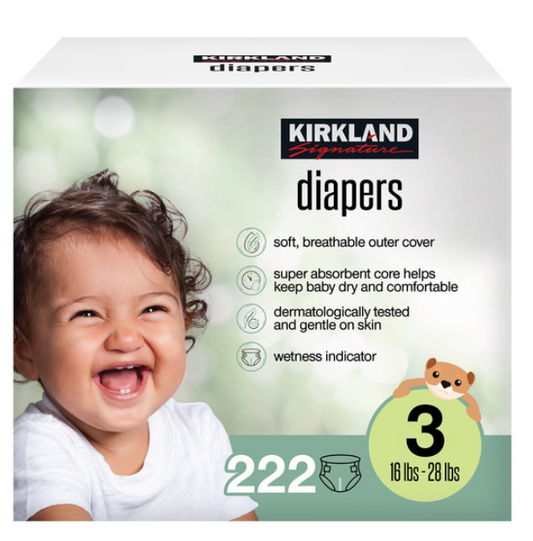 KS DIAPER SZ 3 - 222CT