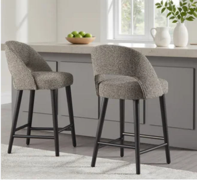 LILAH BROWN CH STOOL 2PK