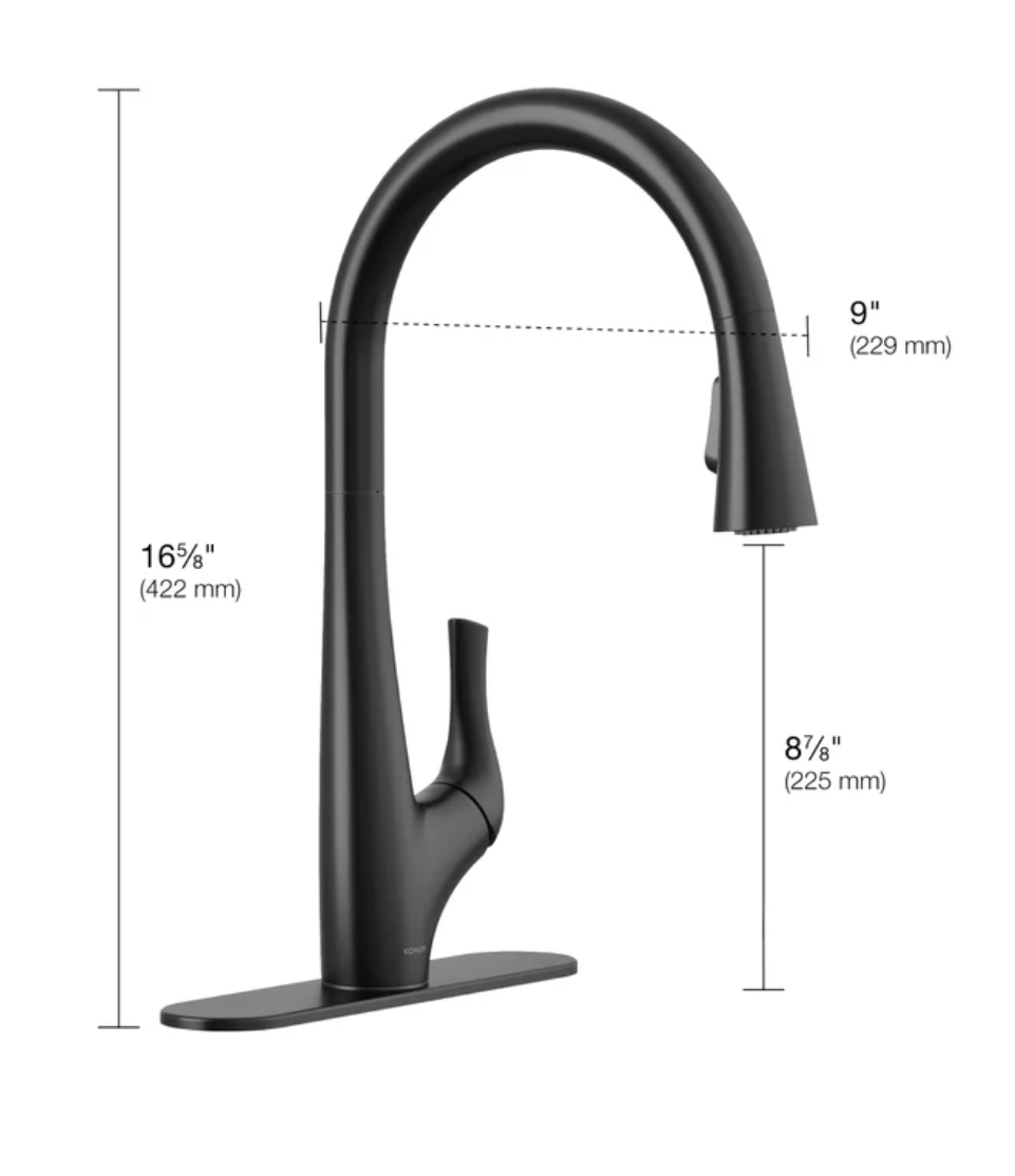 KOHLER BEVIN MATTE BLACK