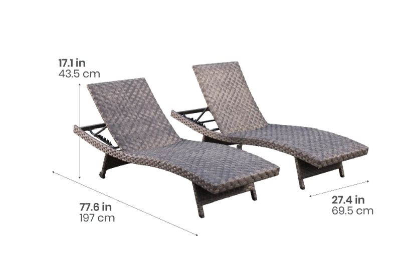 SUNVILLA WOVEN CHAISE 2PK