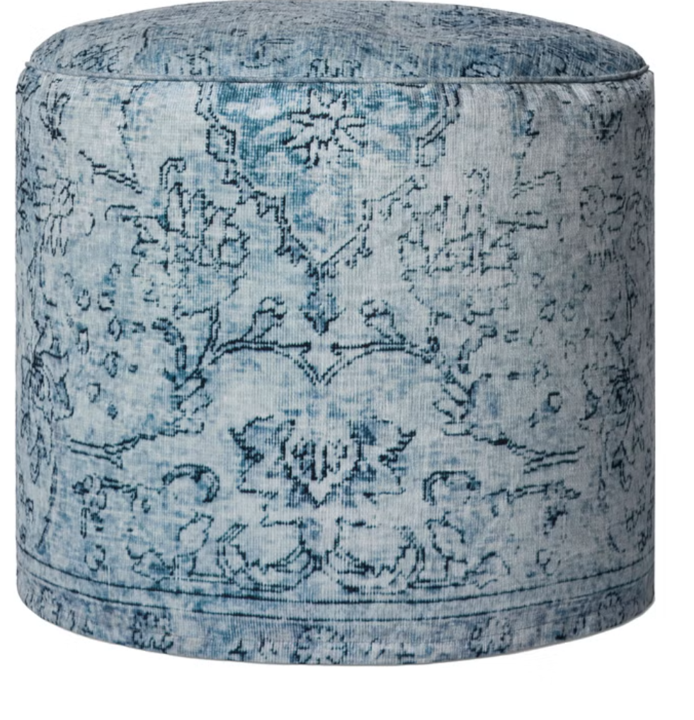 LOLOI ROUND POUF BLUE