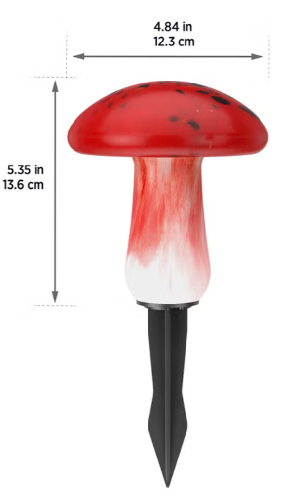 SOLAR MUSHROOM LIGHTS 2PK