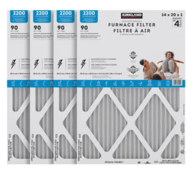 KS 14X24X1 2200 MERV 13, Hi Perf Prem 4-pack