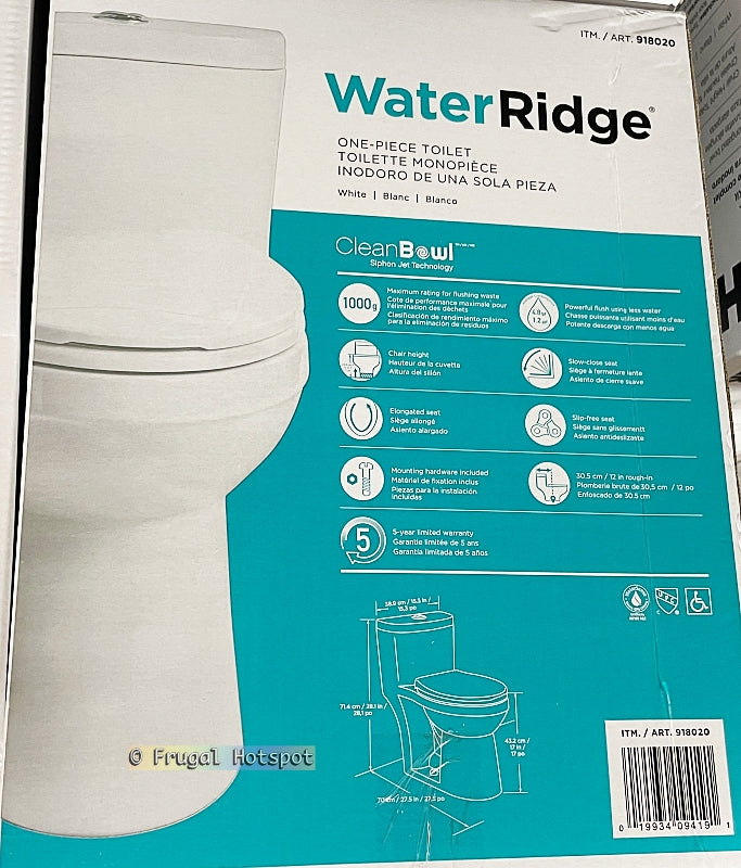 WATERRIDGE 1PC TOILET
