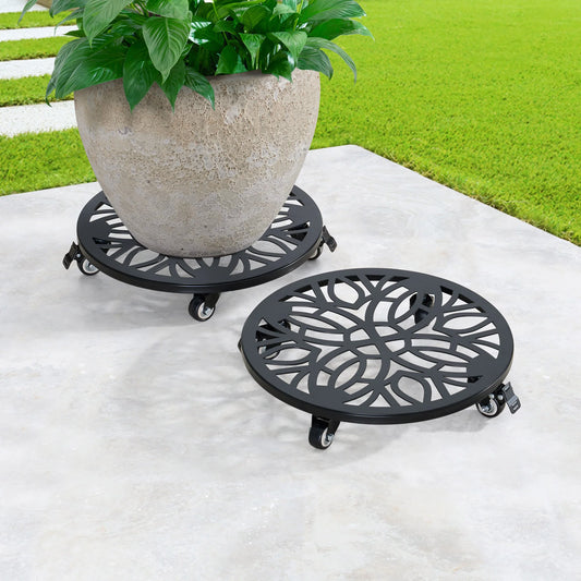 STEEL PLANT CADDY 2PK