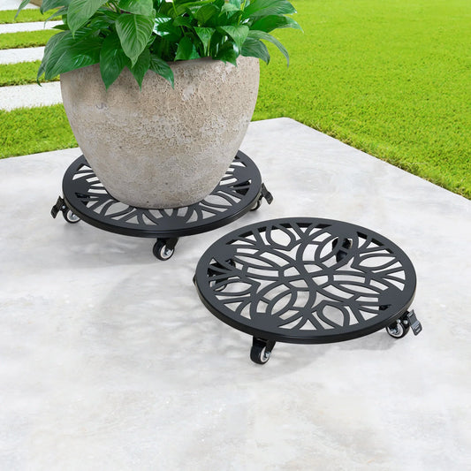 STEEL PLANT CADDY 2PK